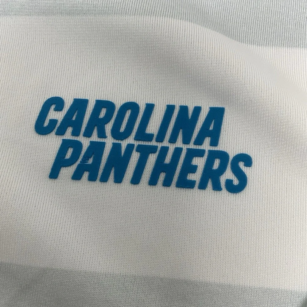 Carolina Panthers Nike Dri-FIT Polo Shirt Mens 2XL Striped NFL Football On Field